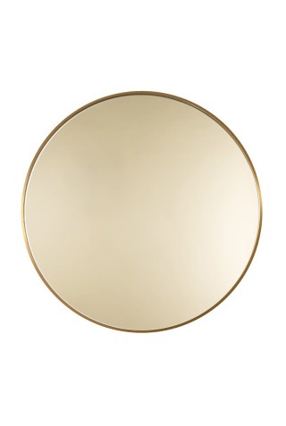 Espejo Redondo Para Salón Cristal Dorado