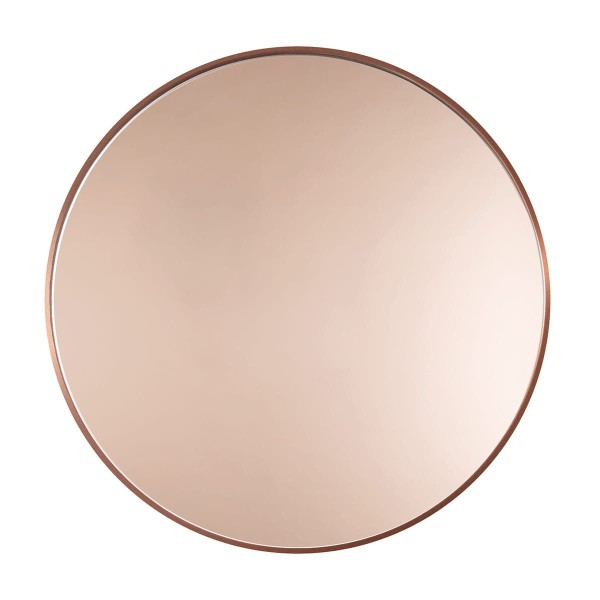 Espejo Redondo Para Salón Cristal Oro Rosa