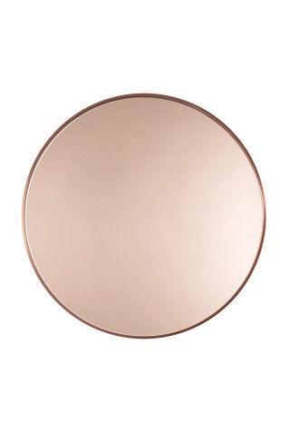 Espejo Redondo Para Salón Cristal Oro Rosa