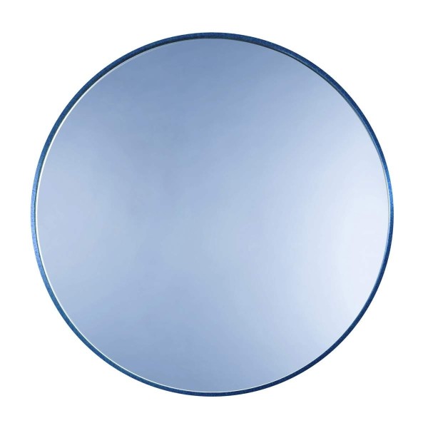Specchio Rotondo Vetro Blu