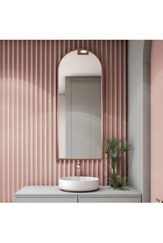 Espejo Arco Minimalista Marco Color Cobre