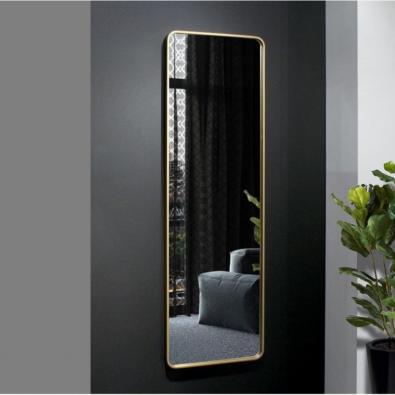 Espejo de Cuerpo Entero Rectangular Dorado [180 x 90 x 3cm]  Espejos de cuerpo  entero, Espejos de pared, Espejos de piso
