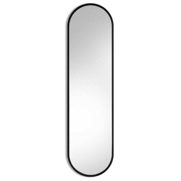 Specchio Ovale a Figura Intera Cornice Nera