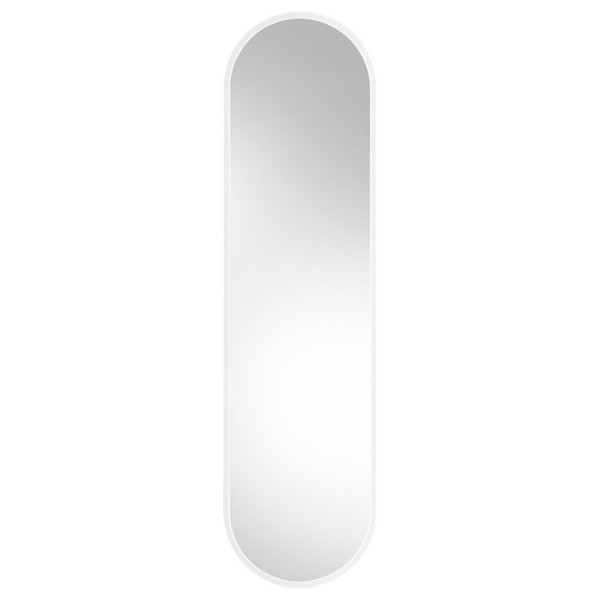 Specchio Ovale a Figura Intera Cornice Bianca