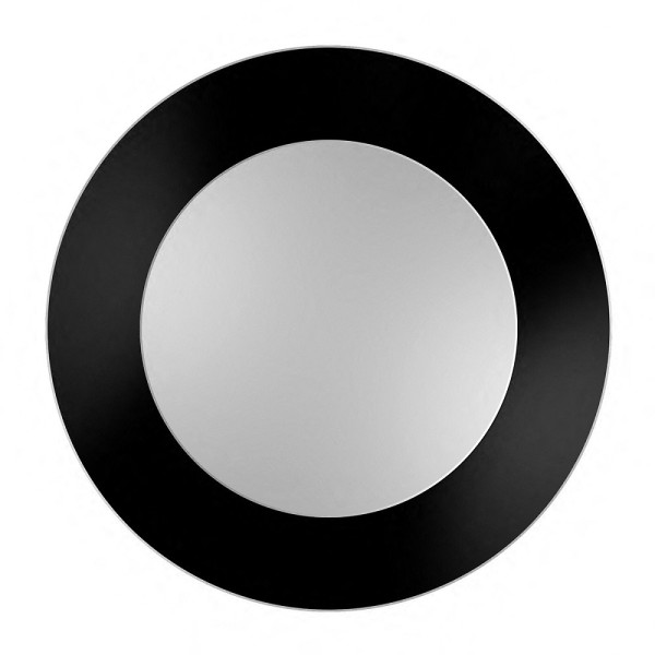Espejo Redondo Marco Negro