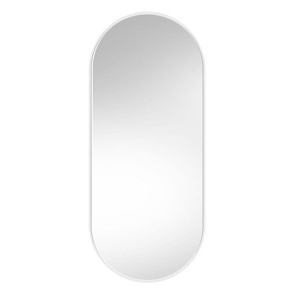 Specchio Ovale Minimalista Ambient Slim Bianco