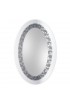 Espejo Ovalado Decorativo Blanco Glamour