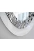 Espejo Ovalado Decorativo Blanco Glamour
