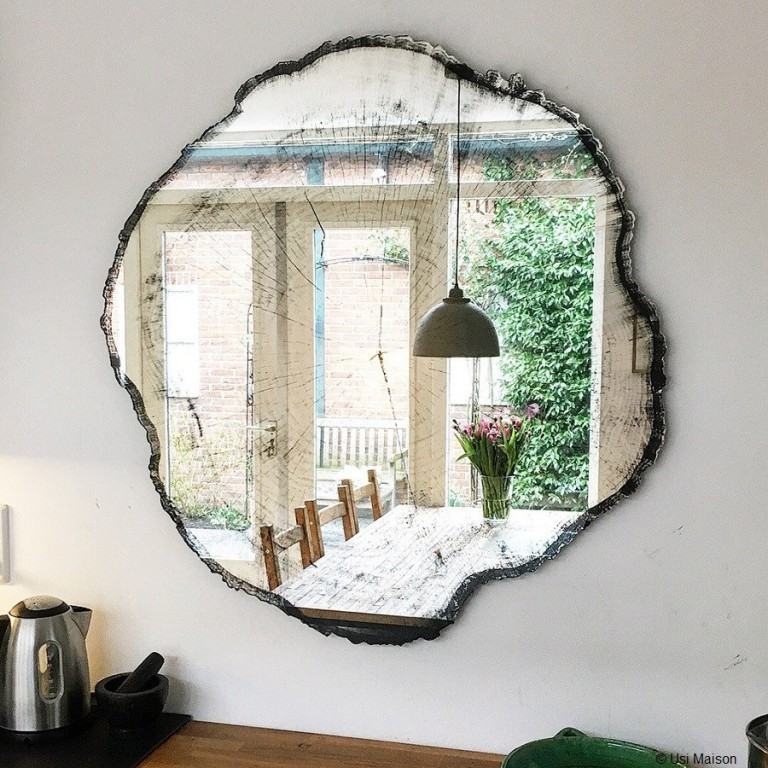 Espejo Grande Irregular De Diseño Arbo