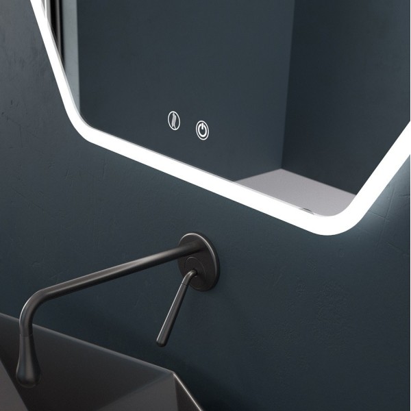 Espejo Hexagonal De Baño Con Luz LED Integrada