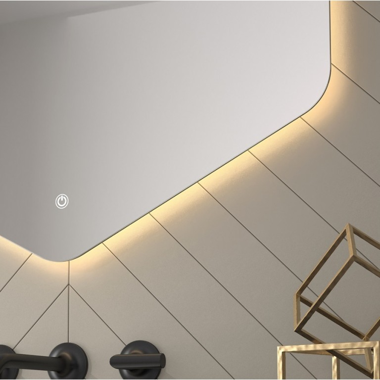 Espejo Hexagonal Retroiluminado Para Baño
