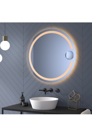 Espejo Redondo Para Baño Con Luz Integrada