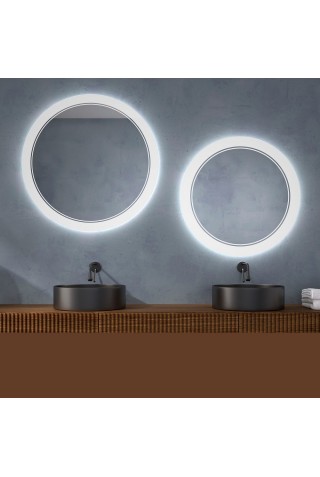 Espejo Redondo Con Luz Integrada Para Baño