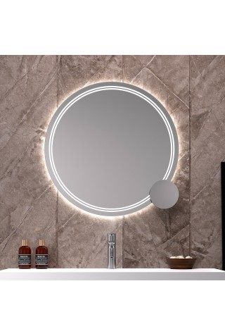 Espejo Redondo De Baño Con Luz LED Incorporada