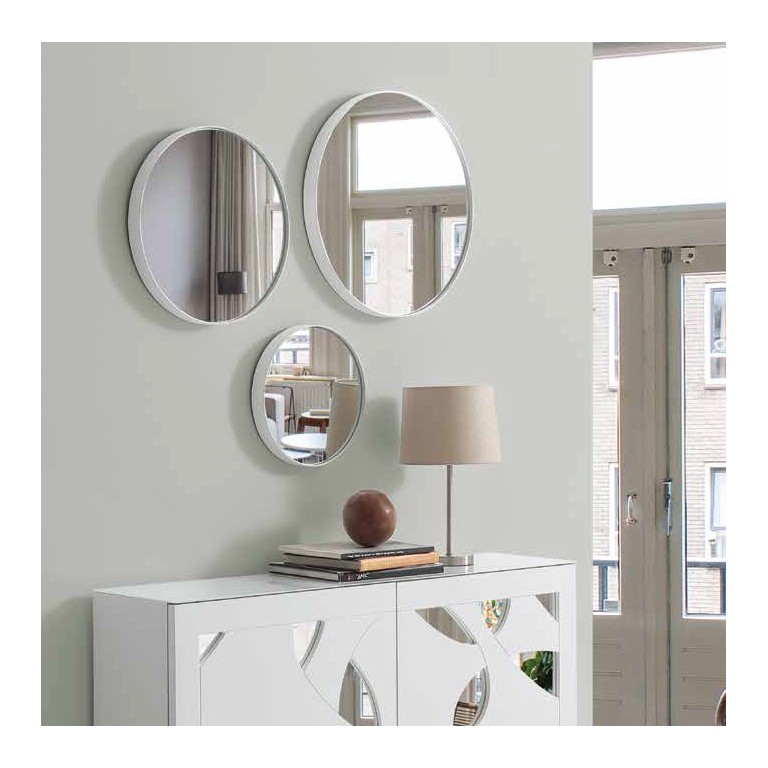 Set 3 Espejos Decorativos Recibidor Blanco