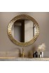 Espejo Redondo Dorado Para Baño Aurora Gold