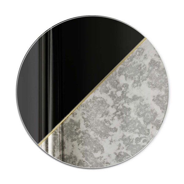 Espejo De Diseño Demi Negro Corrosi