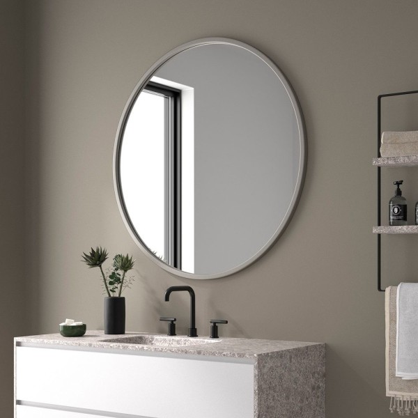 Espejo Redondo Sin Luz Para Baño Marco De Colores