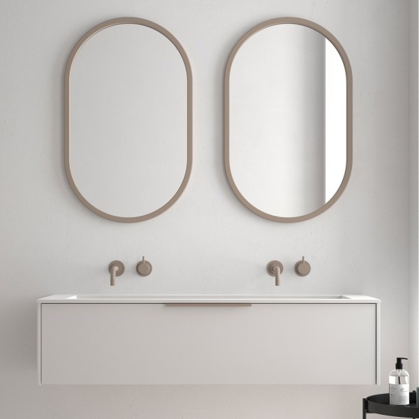 Espejo Ovalado Sin Luz Para Baño Escandinavo