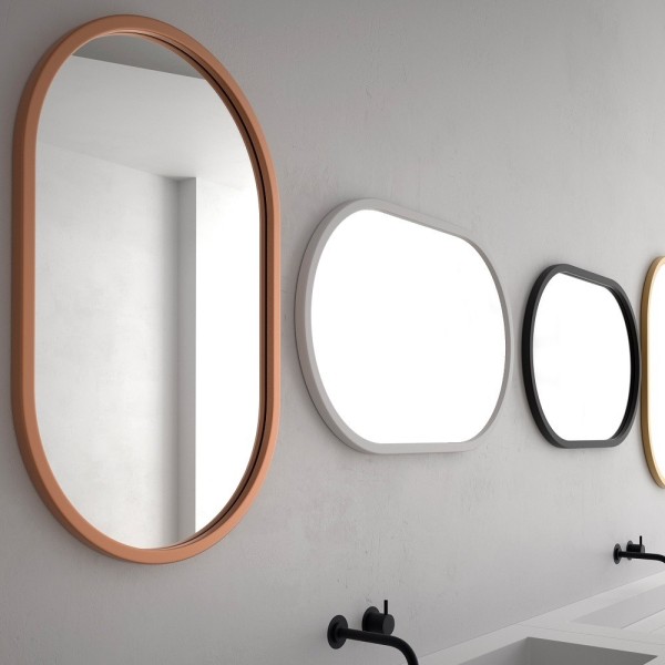 Espejo Ovalado Retroiluminado Marco Colores