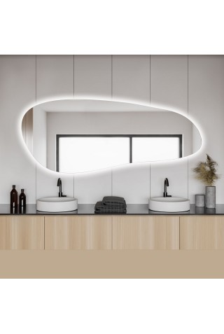 Espejo Asimétrico Retroiluminado Para Baño Kaaona
