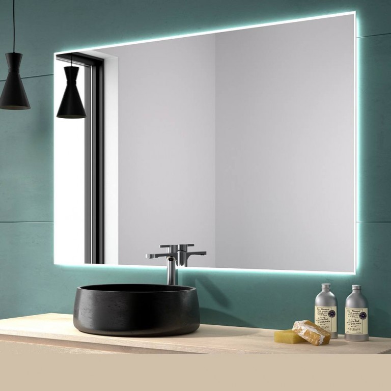 Espejos de baño con luz incorporada para una decoración minimalista y  moderna