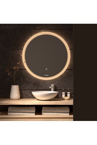 Espejo Redondo Baño Con Luz LED Integrada