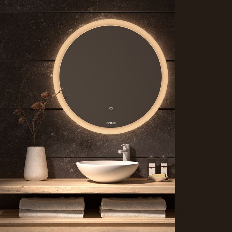 Espejo Redondo Baño Con Luz LED Integrada