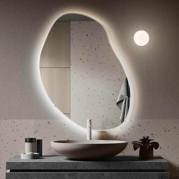 Espejo Irregular Luz Integrada Para Baño