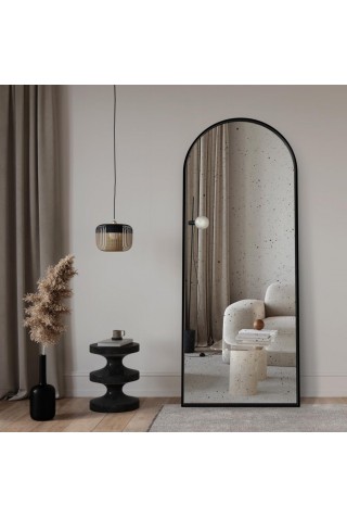 Espejo Vestidor Arco Marco Negro Vintage