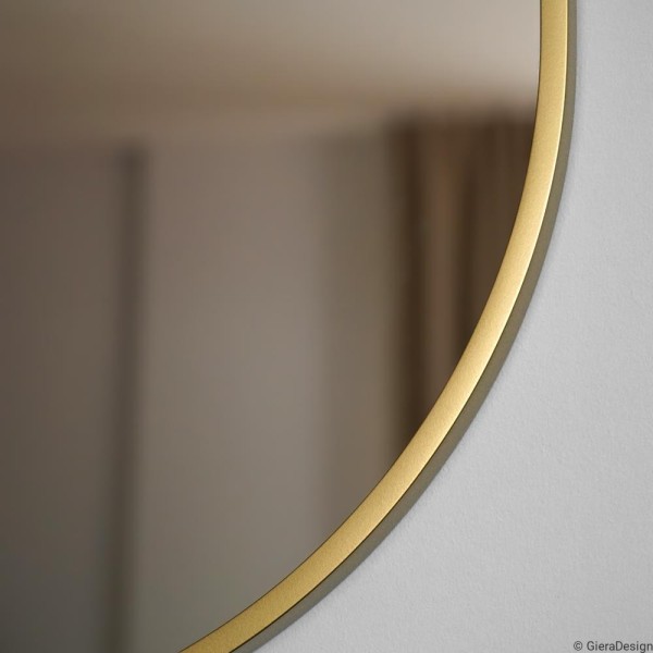 Espejo Ovalado Dorado Minimalista Ambient Slim 