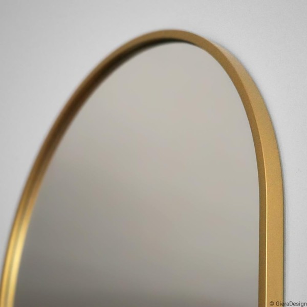 Espejo Ovalado Dorado Minimalista Ambient Slim 