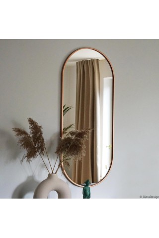 Espejo Ovalado Minimalista Ambient Slim Cobre