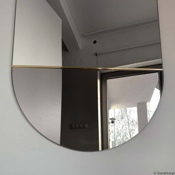 Espejo Ovalado De Diseño Color Grafito