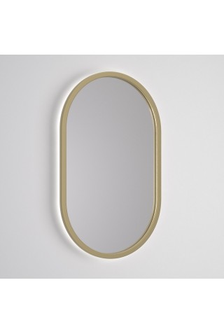 Espejo Ovalado Retroiluminado Para Baño Marco Colores