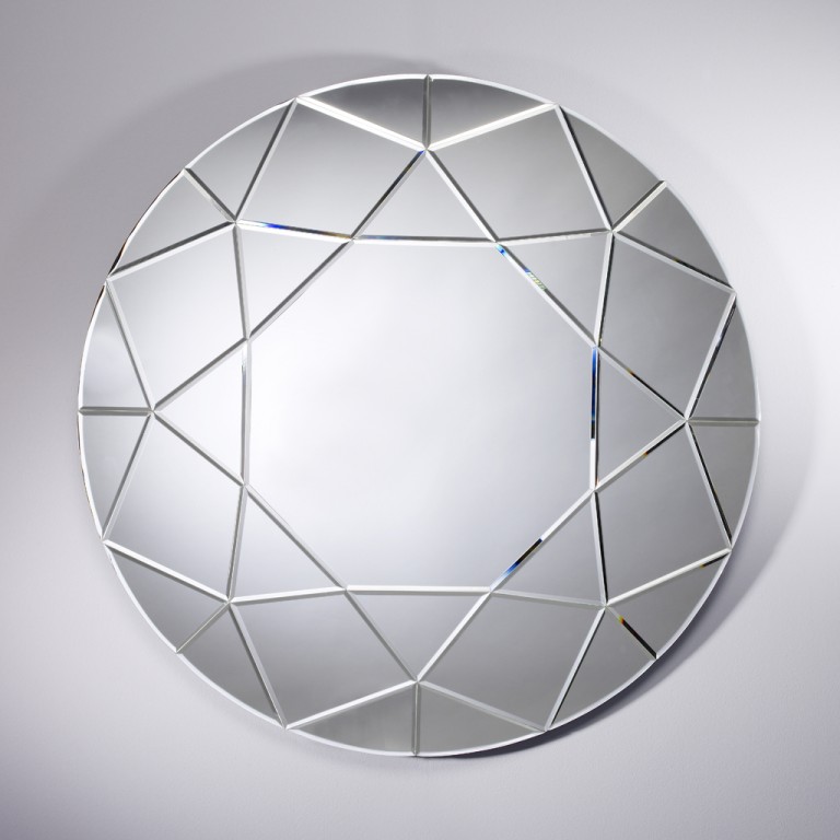 Espejo Circular Decorativo Diamond Round