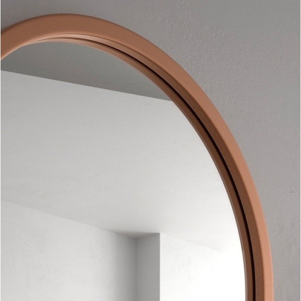Espejo Ovalado Retroiluminado Marco Color Cobrizo
