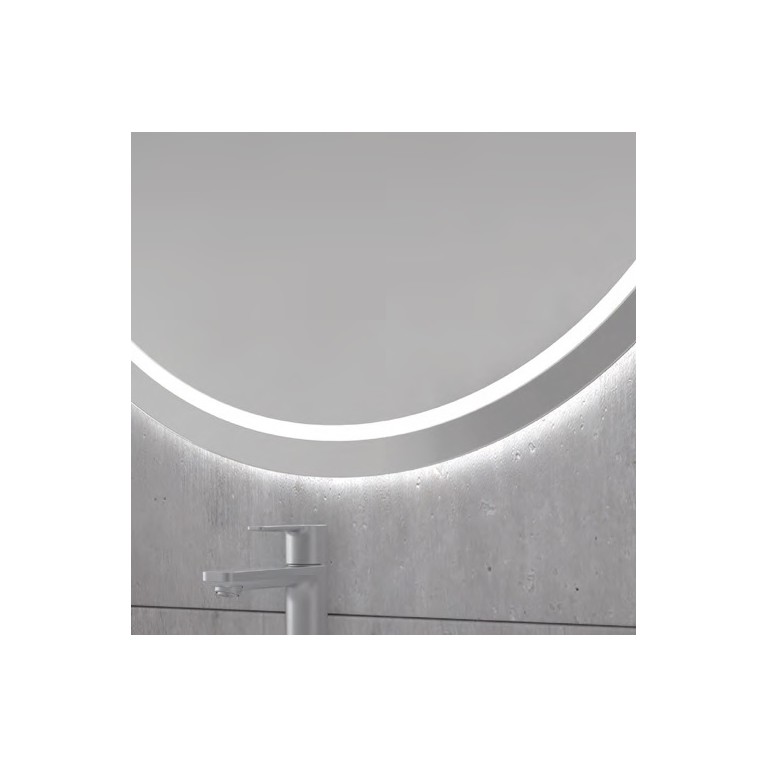 Espejo Redondo Con Luz LED Incorporada