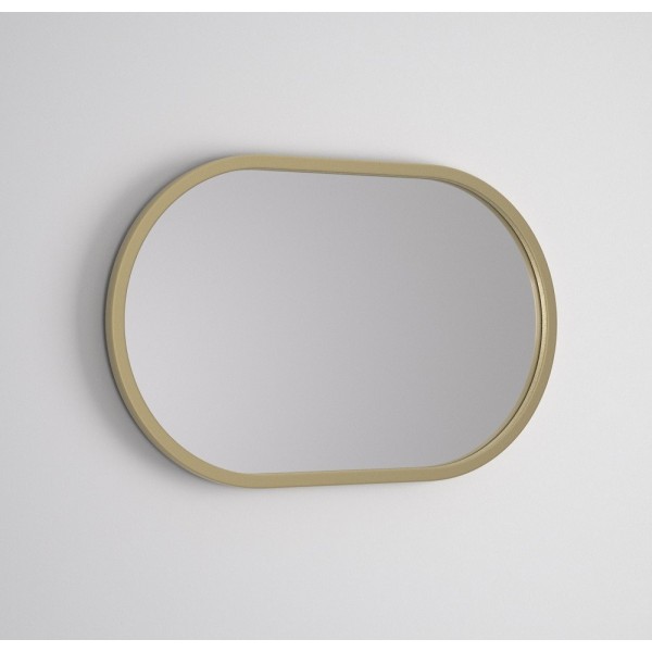Specchio Ovale Moderno Cornice Dorata