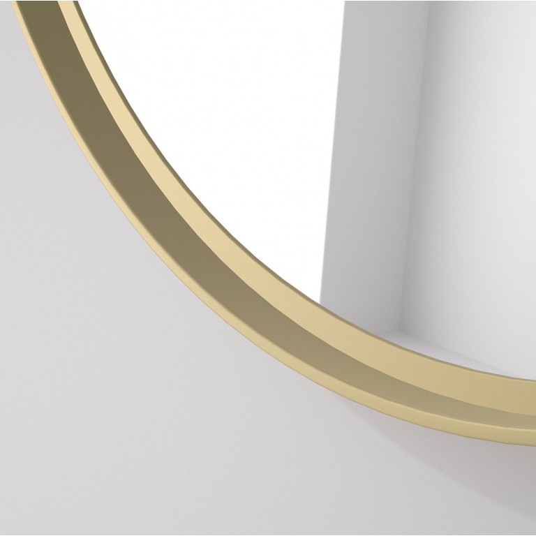 Sala de Estar Moderno Espejo Circular con Marco de Metal Dorado Cepillado para baño Dormitorio tamaño: 40 × 60 AGGF Espejo Decorativo de Pared Espejo Ovalado para Montar en la Pared tocador 