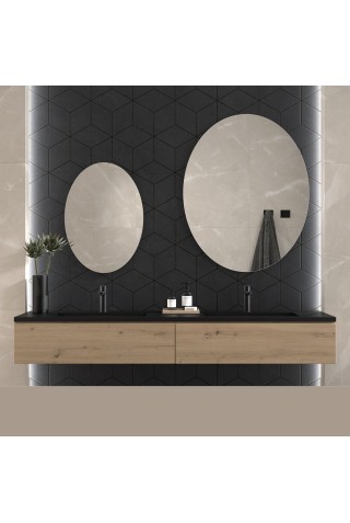 Espejo Ovalado Liso Para Baño