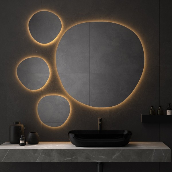 Espejo Asimétrico Retroiluminado Para Baño