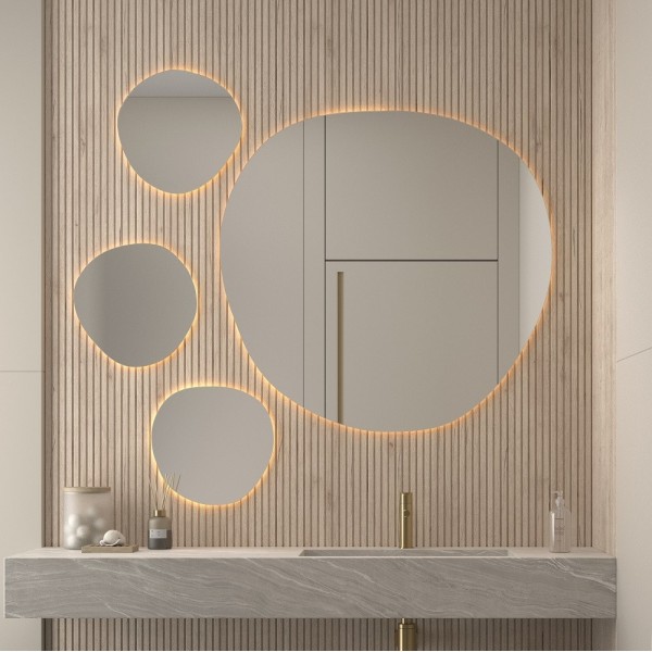 Espejo Asimétrico Retroiluminado Para Baño