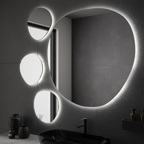 Espejo Asimétrico Retroiluminado Para Baño