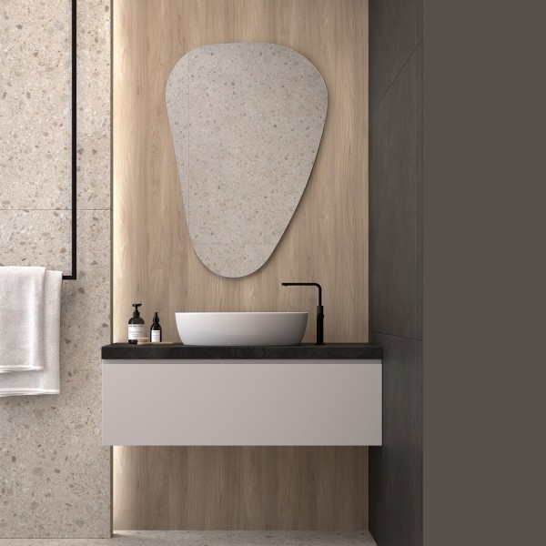 Espejo Irregular Sin Luz Para Baños De Diseño