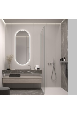 Espejo Ovalado Baño Con Luz LED Integrada