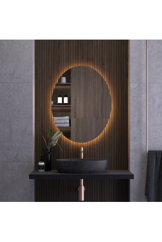 Espejo Ovalado Retroiluminado Para Baño