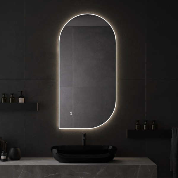 Espejo Ovalado Con Luz LED Para Baño De Diseño
