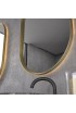 Espejo Ovalado Retroiluminado Marco De Metal Dorado
