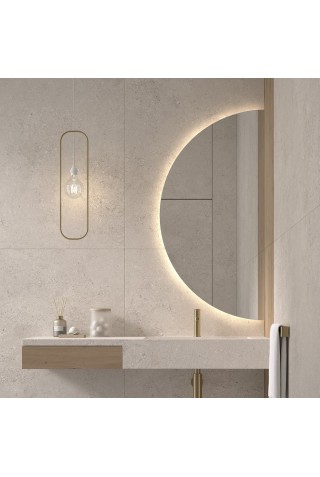 Espejo De Baño Retroiluminado Semicircular